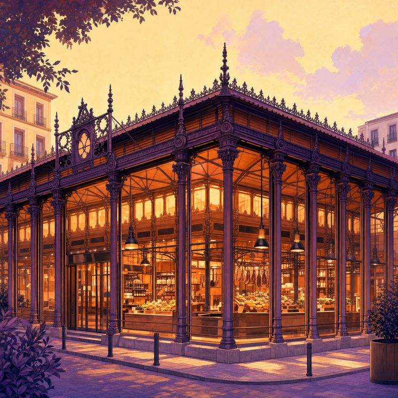 Mercado de San Miguel market hall in Madrid